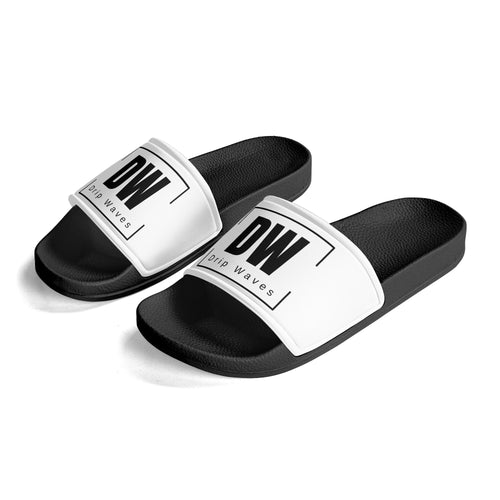 Chinelos Antiderrapantes Drip Waves Branco/Preto