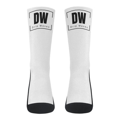 Meias Drip Waves- Branco/Preto