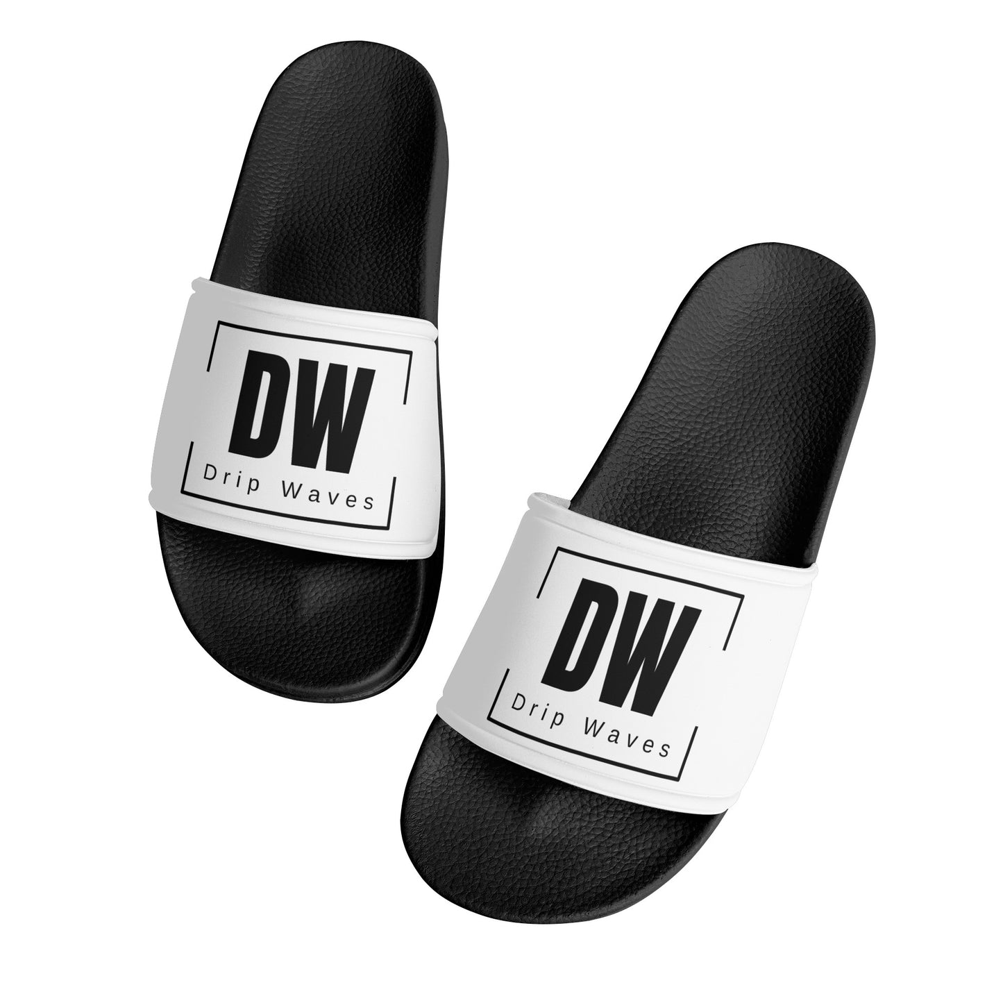 Chinelos Antiderrapantes Drip Waves Branco/Preto